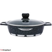 تصویر ماهیتابه دو قسمتی لایف اسمایل مدل FLCM HP28 LIFE SMILE FLCM HP28 NON STICK HOT POT WITH DIVIDER