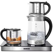 تصویر چای ساز بیسمارک مدل BM2283 ظرفیت کتری ۱.۷ لیتر با کتری شیشه‌ای + گارانتی 24 ماهه کارت طلایی تعویض تجربه چای و دمنوش دلپذیر با سرعت، ایمنی و کیفیت بی‌نظیر