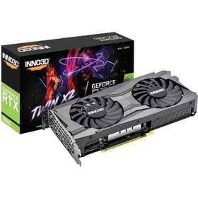 تصویر کارت گرافیک اینو تری دی مدل GEFORCE RTX 3060 8GB TWIN X2 با ظرفیت 8 گیگابایت INNO3D GEFORCE RTX 3060 TWIN X2 8GB Graphics Card