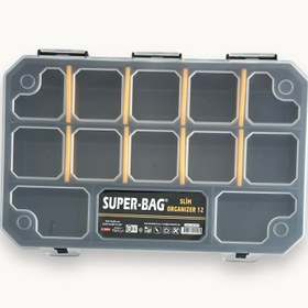 تصویر جعبه قلاب و ابزار ASRIN PLASTIK SUPER BAG مدل Slim Organizer 12 کد ASR-2097 