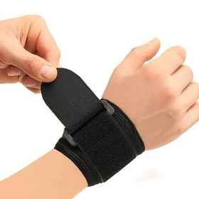 تصویر مچ بند نئوپرنی با استرپ پاک سمن فری سایز رنگ کرم Paksaman Neoprene Wrist Support Free Size