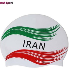 تصویر کلاه شنا حرفه ای اسپیدو SPEEDO طرح تیم ملی ایران - سیلیکون 100% 