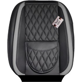 تصویر روکش صندلی چرمی خودرو سوشیانت مدل TURIN همراه با پشت گردنی و دورفرمان و جعبه نظم دهنده نظم دهنده مناسب رانا و رانا پلاس 