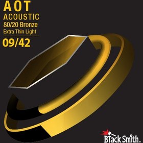 تصویر سیم گیتار آکوستیک ABR-0942, Extra Thin Light (009 – 042) Blacksmith 