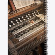 تصویر دفتر نت موسیقی 50 برگ خندالو طرح پیانو 