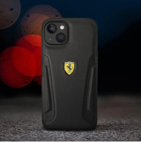 تصویر قاب ایفون 13چرمی فراری CG Mobile Leather SPO Case Ferrari Iphone 13 