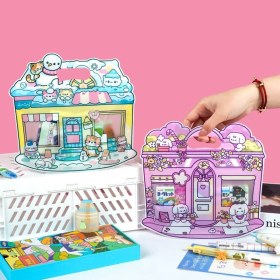 تصویر زیپ کیپ فانتزی پلاستیکی طرح خانه عروسکی 