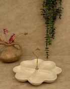 تصویر اردو خوری سرامیک دسته طلایی 