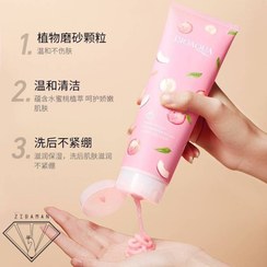 تصویر نمک بدن هلو ۲۵۰ گرم روشن کننده و نرم کننده پوست 