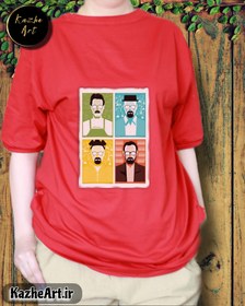 تصویر تیشرت هنری و سینمایی سریال بریکینگ بد Breaking Bad - قرمز / L Art Minimal Tshirt Breaking Bad Series