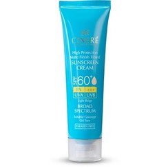 تصویر کرم ضد آفتاب رنگی سینره SPF60 (بژ روشن) Matt Tinted Sunscreen Cream SPF60