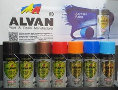تصویر رنگ اسپری الوان با رنگ های متنوع - لاک سنگ spray paint