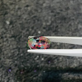 تصویر نگین اپال مشکی اصل تراش اوال سایز 12*9 