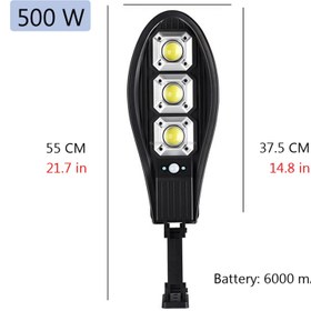 تصویر چراغ خیابانی خورشیدی (پروژکتور خیابانی سولار) solar induction street lamp