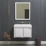 تصویر ست کابینت و روشویی آلکا مدل 4070 گرانیت به همراه آینه قابدار 