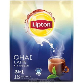 تصویر شیر چای لاته لیپتون LIPTON با طعم ساده بسته ۱۸ عددی 