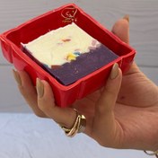 تصویر جا صابونی سرامیکی رنگ قرمز 