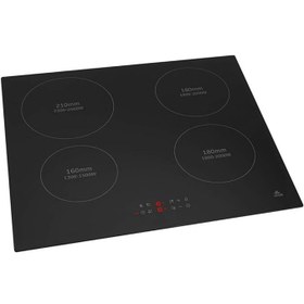 تصویر اجاق برقی چهار شعله 7200 وات برند ایوولی مدل INDUCTION HOB Evvoli EVBI–IH604B 