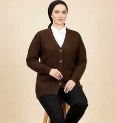 تصویر ژاکت بافت زنانه یقه دار مدل ۱۷۷۸ 