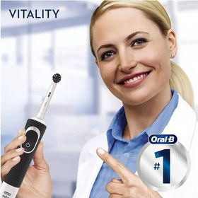 تصویر مسواک برقی اورال-بی مدل Vitality 100 Pure Clean رنگ مشکی مسواک برقی اورال بی مدل Vitality 100 Pure Clean