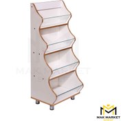 تصویر استند طبقاتی آجیل حبوباتی و خشکبار آبشاری 4 طبقه (MDF) 