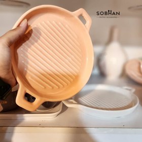 تصویر تابه گریل سرامیکی گرد 