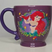 تصویر ماگ سرامیکی طرح دیزنی مدل پری دریایی (Ariel) رنگ بنفش Ariel Princess story Mug T923