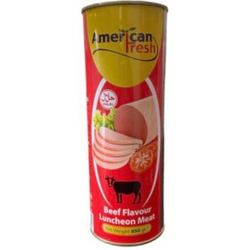 تصویر کنسرو کالباس گوشت گاو آمریکن فرش 850 گرمی American Fresh Canned Meat Sausage 850 gr