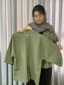 تصویر کت نخ کتان فری سایز 