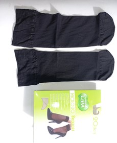 تصویر جوراب مچ پا زنانه 20 den پارازین ساپورتی عالی مجلسی - نخ ایتالیایی / مشکی Women's ankle socks 20 den with excellent parazian