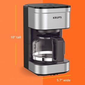 تصویر قهوه ساز قطره ای فیلتر فشرده 5 فنجان کروپس مدل KRUPS Simply - ارسال 20 الی 25 روز کاری 