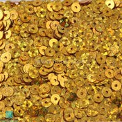 تصویر پولک تخت طلایی هفت رنگ 4 mm 