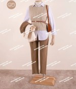 تصویر مانکن زنانه نیم تنه کد 608 با پایه چوبی راش 