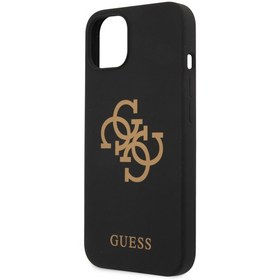 تصویر گارد سیلیکونی طرح لوگو iPhone 13 Mini مدل Guess Big 4G With Logo Print Guess Liquid Silicone Case Big 4G With Logo Print For iPhone 13 Mini