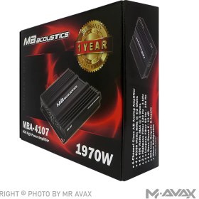 تصویر آمپلی فایر چهارکانال ام بی آکوستیک مدل MBA-4107 MBacoustics MBA-4107