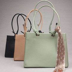 تصویر کیف زنانه زارا شالدار کوچک - سفید 