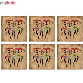 تصویر زیر لیوانی مدل C1-42005 بسته 6 عددی | چند رنگ 