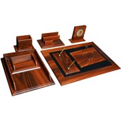 تصویر ست رومیزی مدیریتی رنگ قهوه ای | کد 509 