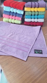 تصویر حوله دست و صورت برق لامع - بنفش 