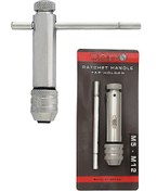تصویر دسته قلاویز جغجغه کوتاه نمره 2 سایز M5-M12 برند TAM Adjustable Ratchet Tap Wrench T-Handle NO.2 M5-M12