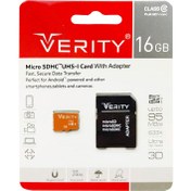 تصویر رم میکرو ۱۶ گیگ وریتی Verity U106 U1 95MB/s بدون خشاب ا Verity U3 Class 10 80MBps microSDHC - 16GB Verity U3 Class 10 80MBps microSDHC - 16GB