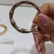 تصویر حلقه دستمال فلزی نقره ای 