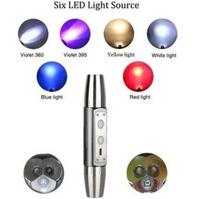 تصویر چراغ قوه یووی (UV) 6 لامپه سنگ شناسی (شش لامپه) 