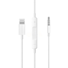 تصویر مبدل لایتنینگ به جک 3.5 میلی متری اپل مدل MH021 MH021 Lightning to 3.5 AUX Audio Cable