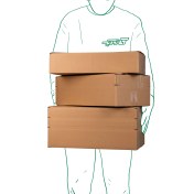 تصویر کارتن زودفیت سایز 6 سه لایه 45*25 ارتفاع 20 / 15 / 10 سانتی‌متر 