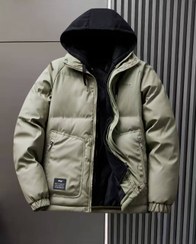 تصویر کاپشن اسپورت ضخیم سیلیکونی کد 9691 - كرم / 4XL 