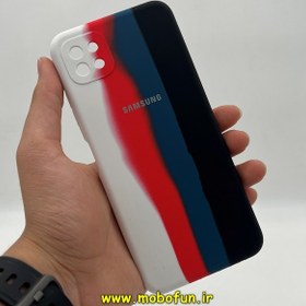 تصویر قاب گوشی Galaxy A22 5G سامسونگ سیلیکونی اورجینال آبرنگی رنگین کمانی پاک کنی درجه یک زیربسته محافظ لنز دار کد 89 