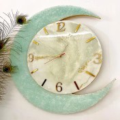 تصویر ساعت دیواری رزینی ماه تابان 