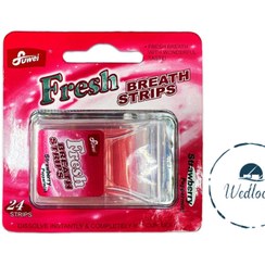 تصویر خوشبو کننده دهان ورقه ای فرش سووی طعم توت فرنگی و نعناع تند 