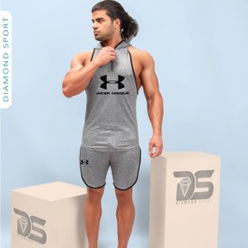 تصویر رکابی (تاپ) کلاه دار بدنسازی|ورزشی UNDER ARMOUR 